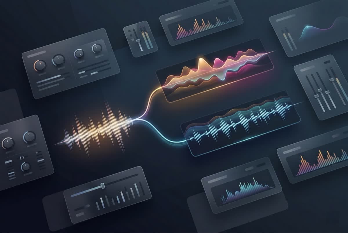 Vocal remover splitting a song into vocals and instrumental stems
